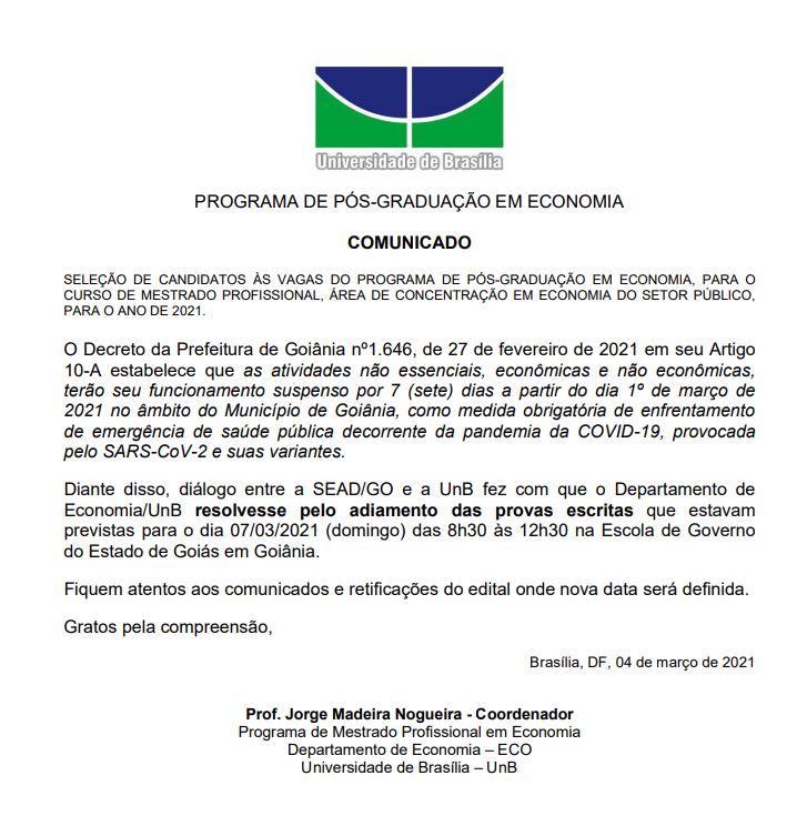 Comunicado MESP